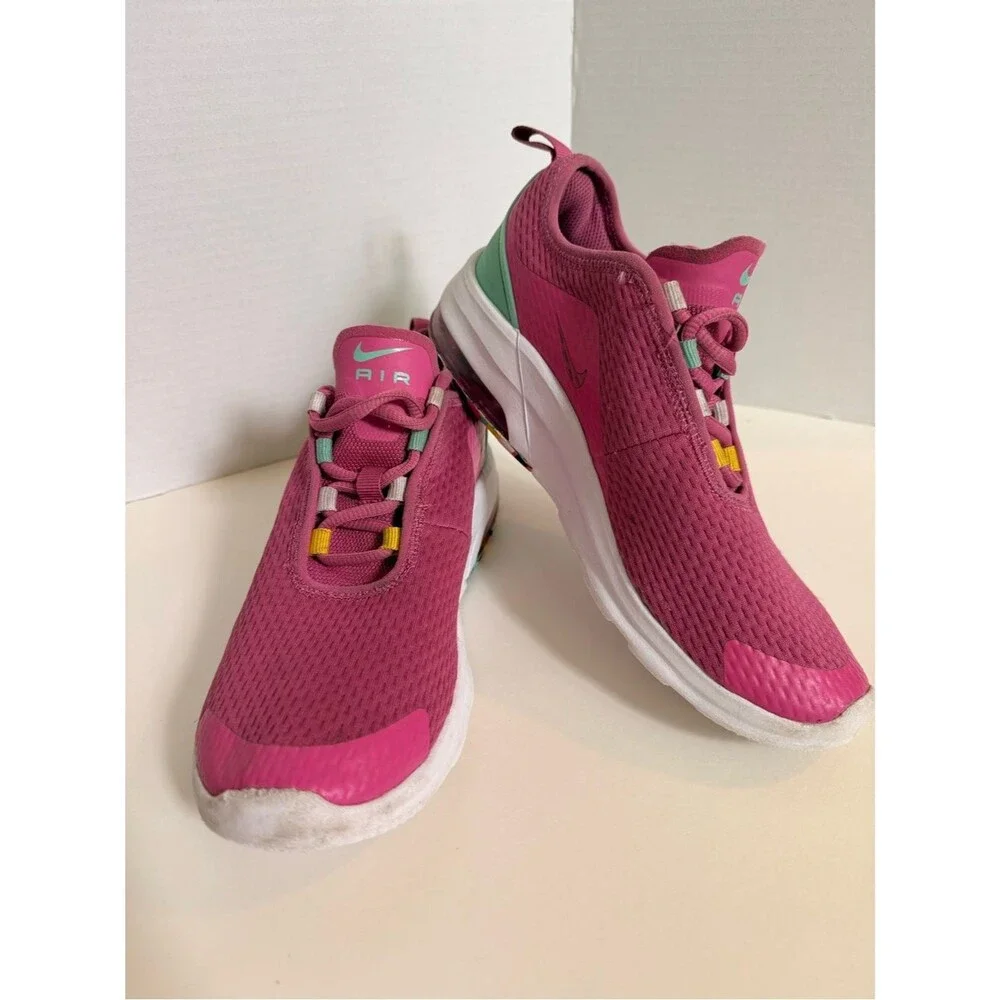 Nike Air Max Motion 2 Fuschia Mint White - Girls Size 5Y Fits Women’s 6.5 🌸